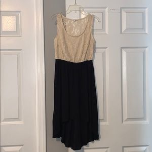 Dress with lace top